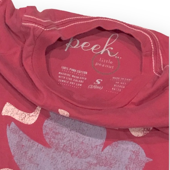 Peek Little Peanut | Pima Cotton Graphic T-Shirt | Purple | Size 3-6M (S) - Picture 3 of 4